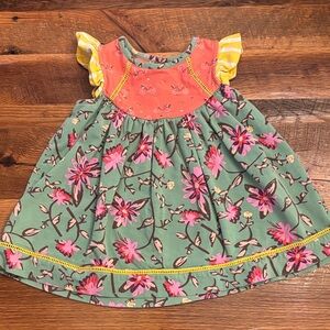 Matilda Jane Floral Green and Pink Kids dress
